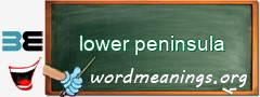 WordMeaning blackboard for lower peninsula